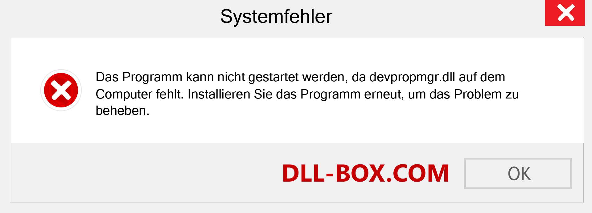 devpropmgr.dll-Datei fehlt?. Download für Windows 7, 8, 10 - Fix devpropmgr dll Missing Error unter Windows, Fotos, Bildern