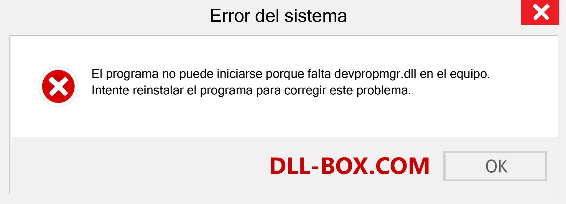 ¿Falta el archivo devpropmgr.dll ?. Descargar para Windows 7, 8, 10 - Corregir devpropmgr dll Missing Error en Windows, fotos, imágenes