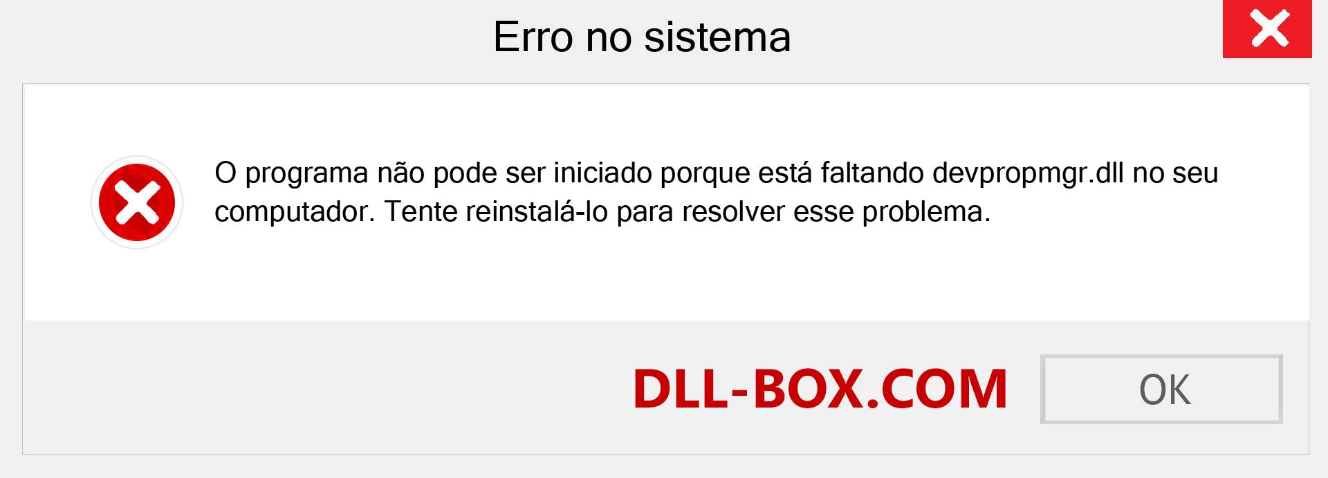 Arquivo devpropmgr.dll ausente ?. Download para Windows 7, 8, 10 - Correção de erro ausente devpropmgr dll no Windows, fotos, imagens