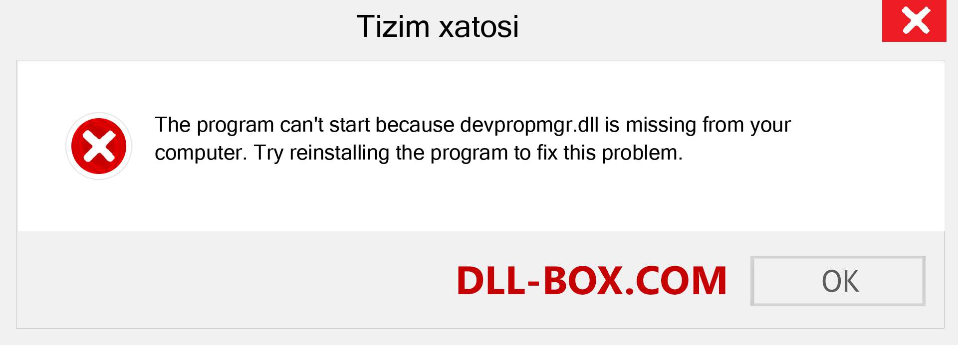 devpropmgr.dll fayli yo'qolganmi?. Windows 7, 8, 10 uchun yuklab olish - Windowsda devpropmgr dll etishmayotgan xatoni tuzating, rasmlar, rasmlar